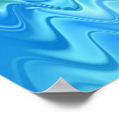 Golvend Blauw Abstract Poster (Hoek)
