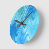 Golvend Blauw Abstract Ronde Klok (Hoek)