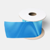 Golvend Blauw Abstract Satijnen Lint (Spoel)