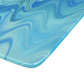 Golvend Blauw Abstract Snijplank (Hoek)