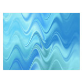 Golvend Blauw Abstract Tafelkleed (Voorkant (Horizontaal))