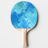 Golvend Blauw Abstract Tafeltennisbatje (Achterkant)