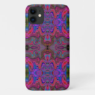 Golvend Blauw en Regenboog Rood Trippy Patroon Case-Mate iPhone Case
