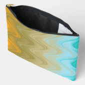 Golvend blauw groen oranje abstract groot etui (Open)