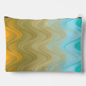 Golvend blauw groen oranje abstract groot etui (Achterkant)