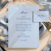 Golvend blauwe kusthuwelijk menu