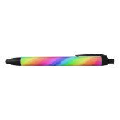 Golvend diagonaal kleurrijk regenboogontwerp zwarte inkt pen (Bovenkant)