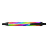 Golvend diagonaal kleurrijk regenboogontwerp zwarte inkt pen (Achterkant)