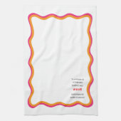 Golvend frame & Whimsy citaat Theedoek (Verticaal)