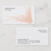 Golvend haar (bisque) visitekaartje (Voorkant / Achterkant)