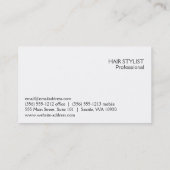 Golvend haar (bisque) visitekaartje (Achterkant)