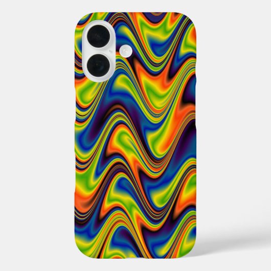 Golvend Kleurrijk Abstract Case-Mate iPhone Case (Achterkant)