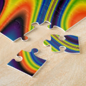 Golvend Kleurrijk Abstract Legpuzzel (Zijkant)