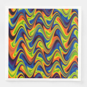 Golvend Kleurrijk Abstract Servet