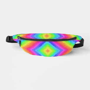 Golvend Kleurrijk Vierkant Psychedelisch Patroon Heuptasje