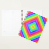 Golvend Kleurrijk Vierkant Psychedelisch Patroon Planner (Display)