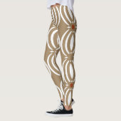 golvend lijnen geometrisch ontwerp leggings (Links)