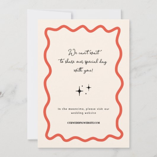 golvend Lijst retro huwelijksfoto bewaar de datum Kaart (Achterkant)