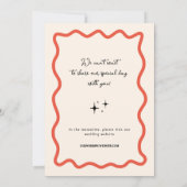 Golvend lijst Retro Trouwfoto Save The Date (Achterkant)