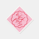 golvend Lijst rood en roze vrijgezellenspel Servet (Hoek)