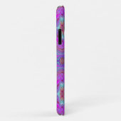 Golvend Magenta en Blauw Trippy Marmerpatroon Case-Mate iPhone Case (Achterkant/rechts)