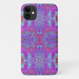 Golvend Magenta en Blauw Trippy Marmerpatroon Case-Mate iPhone Case