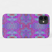 Golvend Magenta en Blauw Trippy Marmerpatroon Case-Mate iPhone Case (Achterkant (horizontaal))