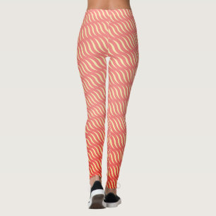 Golvend magisch hellend Roos lijnen naadloos patro Leggings