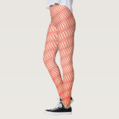 Golvend magisch hellend Roos lijnen naadloos patro Leggings (Links)