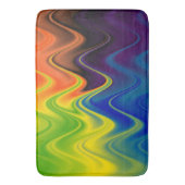 Golvend Meerkleurig Abstract Badmat (Voorkant Verticaal)