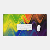 Golvend Meerkleurig Abstract Bureaumat (Keyboard & Muis)