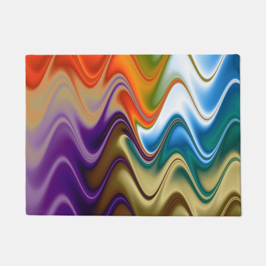 Golvend Meerkleurig Abstract Deurmat (Voorkant)