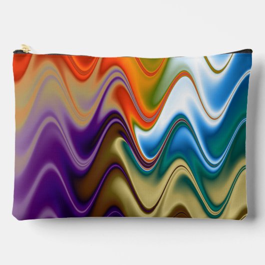 Golvend Meerkleurig Abstract Groot Etui (Voorkant)