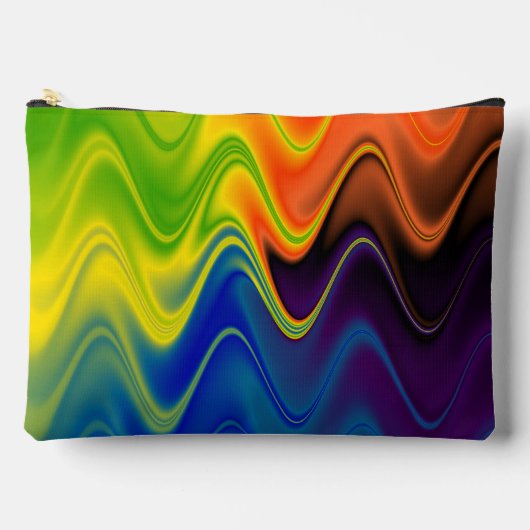 Golvend Meerkleurig Abstract Groot Etui (Voorkant)