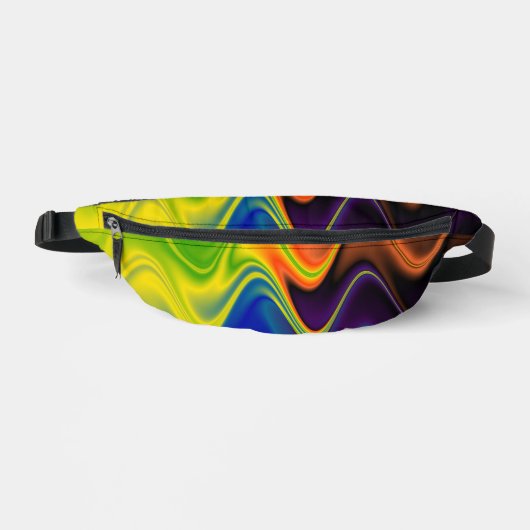 Golvend Meerkleurig Abstract Heuptasje (Voorkant)