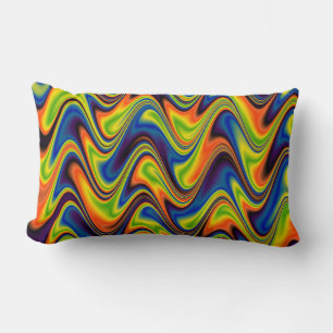 Golvend Meerkleurig Abstract Kussen