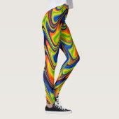 Golvend Meerkleurig Abstract Leggings (Rechts)