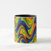 Golvend Meerkleurig Abstract Mok (Midden)