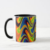 Golvend Meerkleurig Abstract Mok (Links)