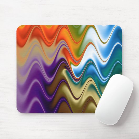 Golvend Meerkleurig Abstract Muismat (Met muis)