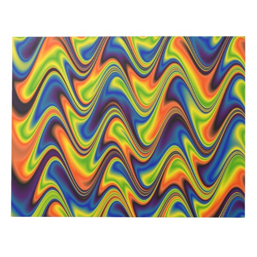 Golvend Meerkleurig Abstract Notitieblok (Voorkant)