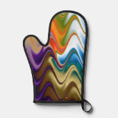 Golvend Meerkleurig Abstract Ovenwant (Voorkant)