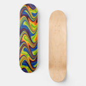 Golvend Meerkleurig Abstract Persoonlijk Skateboard (Voorkant)