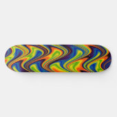 Golvend Meerkleurig Abstract Persoonlijk Skateboard (Horizontaal)
