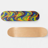 Golvend Meerkleurig Abstract Persoonlijk Skateboard (Horizontaal)
