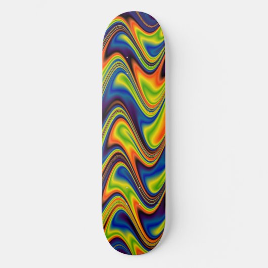 Golvend Meerkleurig Abstract Persoonlijk Skateboard (Voorkant)