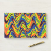 Golvend Meerkleurig Abstract Post-it® Notes (Op bureau)