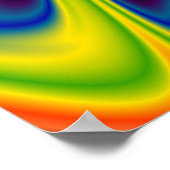 Golvend Meerkleurig Abstract Poster (Hoek)
