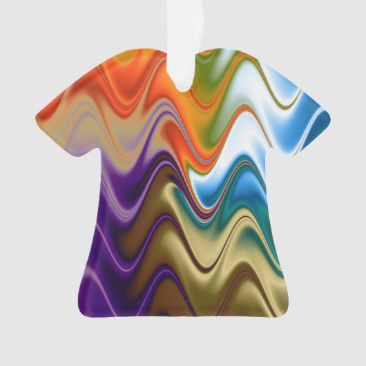 Golvend Meerkleurig Abstract Siervoorwerp Ornament (voorkant)