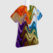 Golvend Meerkleurig Abstract Siervoorwerp Ornament (voorkant)